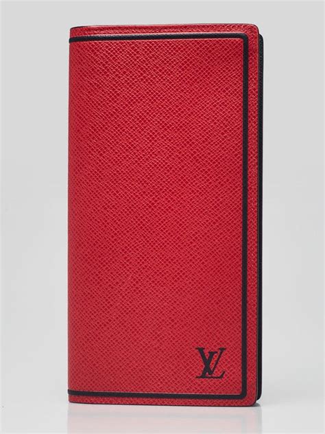 lv brazza wallet red